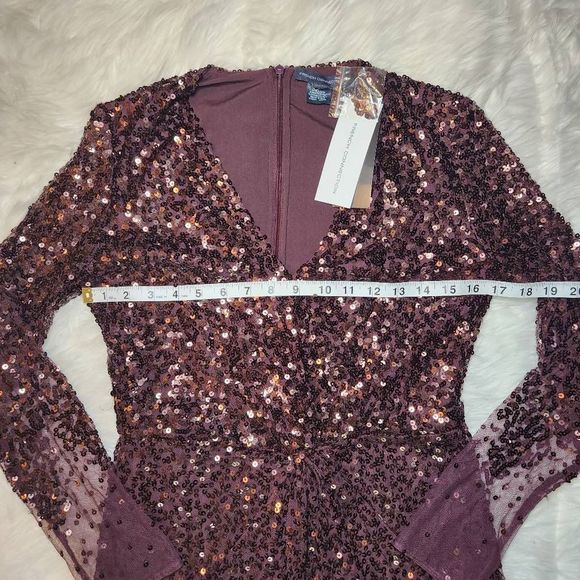 New French Connection Emille Sequin Sheath Dress - Picture 7 of 10